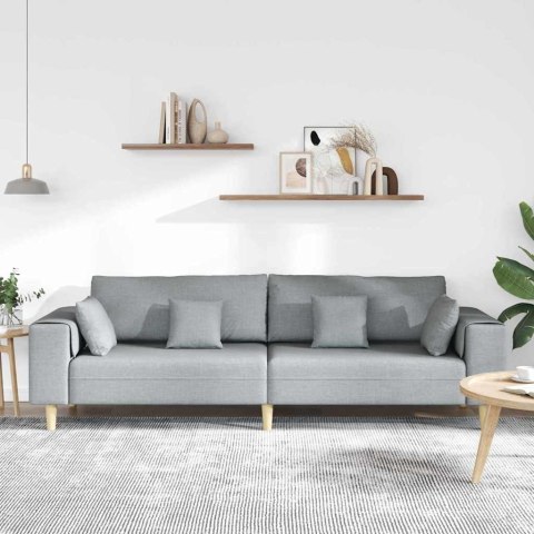 Sofa z poduszką Jasnoszary 250 x 77 x 76 cm tkanina