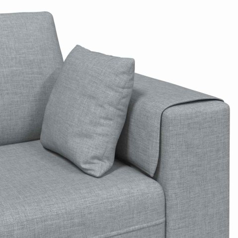 Sofa z poduszką Jasnoszary 250 x 77 x 76 cm tkanina
