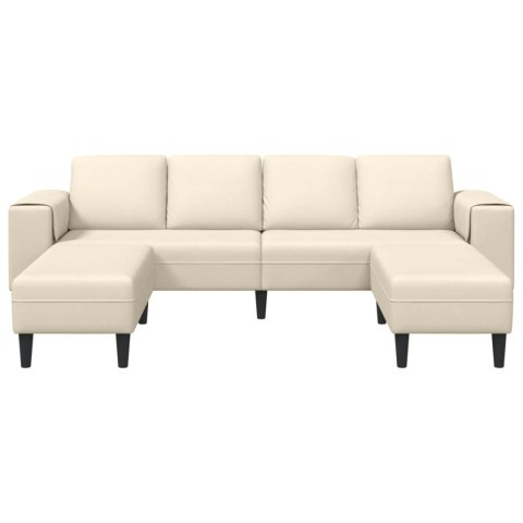 Sofa z poduszką Kremowy 250 x 188 x 76 cm Tkanina sztruksowa