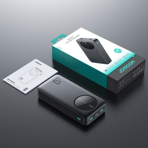 Powerbank JR-PBF14 20000mAh 2.4A 2x USB-A 1x USB-C - czarny
