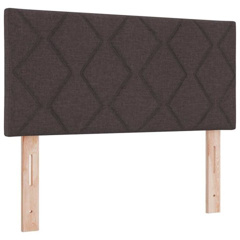 Łóżko sprężynowe z materacem Ciemny brąz 90 x 200 cm tkanina