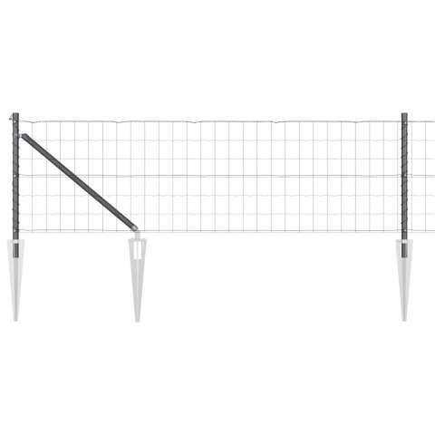 Ogrodzenie z słupkiem Szary 0,4 x 50 m Stal i PVC