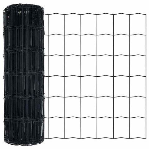 Ogrodzenie z słupkiem Szary 0,4 x 50 m Stal i PVC