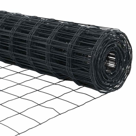 Ogrodzenie z słupkiem Szary 0,4 x 50 m Stal i PVC