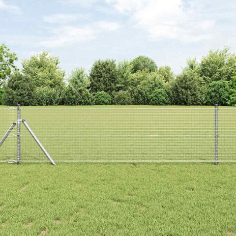 Słupek ogrodzeniowy. Srebrny 100 x 0,4 m (16 x 16 mm siatka)
