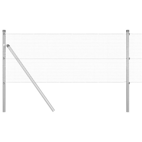 Słupek ogrodzeniowy. Srebrny 100 x 0,4 m (16 x 16 mm siatka)
