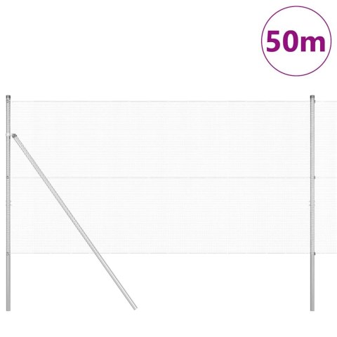 Słupek ogrodzeniowy. Srebrny 50 x 1,2 m (siatka 12 x 12 mm)