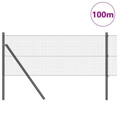 Słupek ogrodzeniowy. Szary 100 x 0,4 m (siatka 19 x 19 mm)