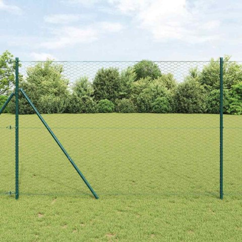 Słupek ogrodzeniowy. Szary 50 x 1,5 m (siatka 36 mm) Stal i PVC
