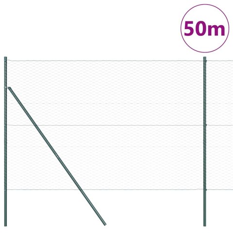 Słupek ogrodzeniowy. Szary 50 x 1,5 m (siatka 36 mm) Stal i PVC