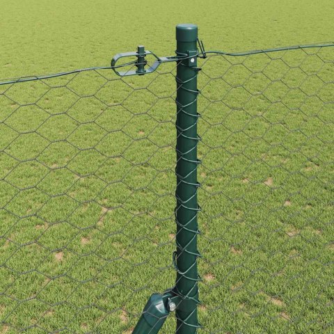 Słupek ogrodzeniowy. Szary 50 x 1,5 m (siatka 36 mm) Stal i PVC