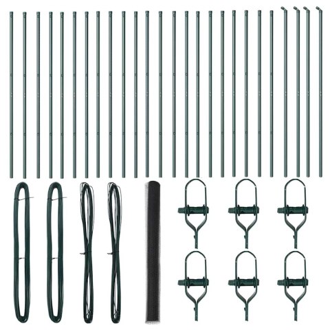 Słupek ogrodzeniowy. Szary 50 x 1,6 m (siatka 50 mm) Stal i PVC