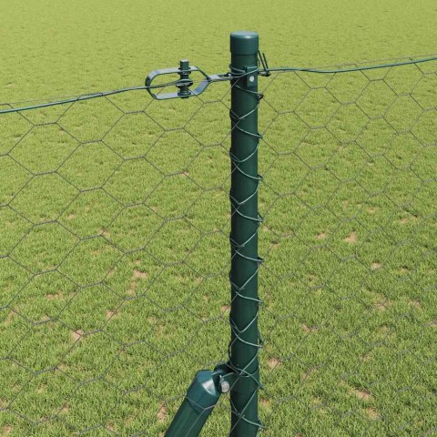 Słupek ogrodzeniowy. Szary 50 x 1,6 m (siatka 50 mm) Stal i PVC