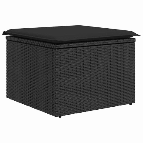 Zestaw Sof na Ogród 7 pcs Czarny