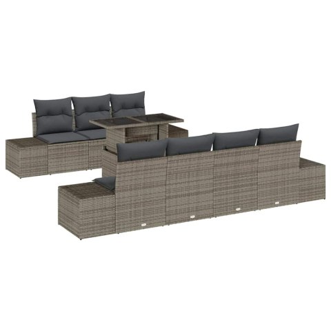 Zestaw Sof na Ogród z poduszką 8 pcs Szary