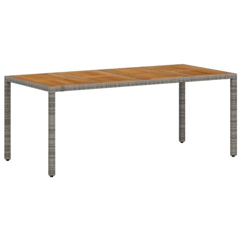 Zestaw do jadalni w ogrodzie 7 pcs Szary polirattan