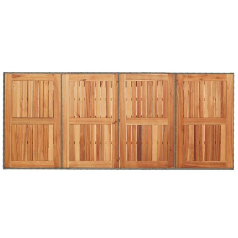 Zestaw do jadalni w ogrodzie 7 pcs Szary polirattan