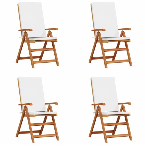 Krzesło Ogrodowe 4 pcs Brązowy i biały 57 x 71,5 x 104 cm
