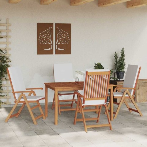 Krzesło Ogrodowe 4 pcs Brązowy i biały 57 x 71,5 x 104 cm