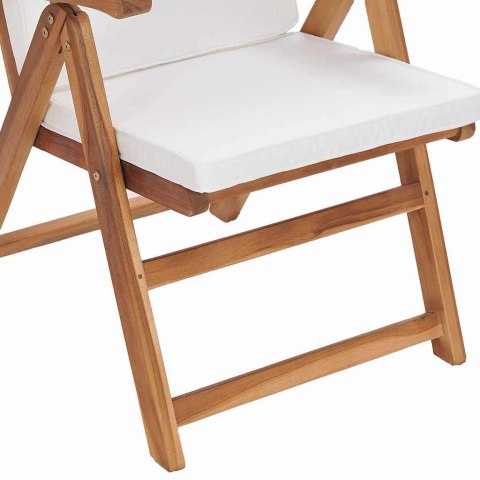 Krzesło Ogrodowe 4 pcs Brązowy i biały 57 x 71,5 x 104 cm