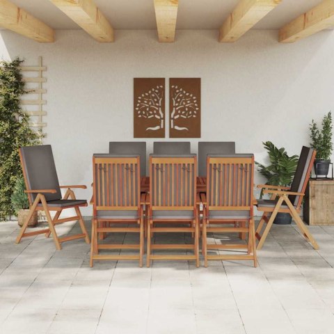 Krzesło Ogrodowe 8 pcs Brązowy i szary 57 x 71,5 x 104 cm