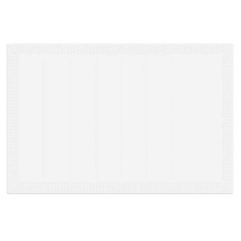 Zestaw do jadalni w ogrodzie 7 pcs Biały Rattan Polt