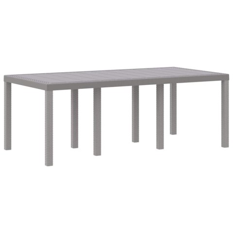 Zestaw do jadalni w ogrodzie 9 pcs Jasnoszary Rattan Polt