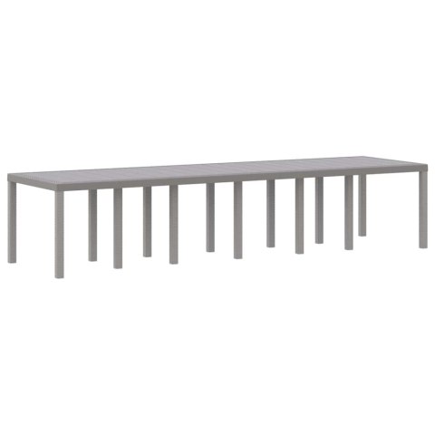 Zestaw do jadalni w ogrodzie 13 pcs Jasnoszary Rattan Polt