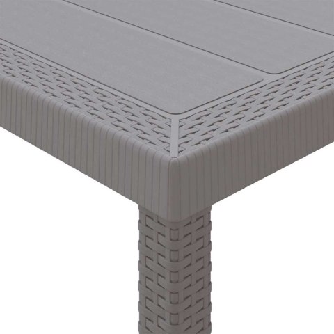 Zestaw do jadalni w ogrodzie 13 pcs Jasnoszary Rattan Polt