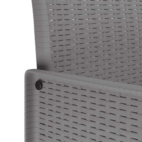 Zestaw do jadalni w ogrodzie 13 pcs Jasnoszary Rattan Polt
