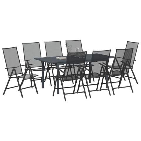 Zestaw do jadalni w ogrodzie 9 pcs Antracyt