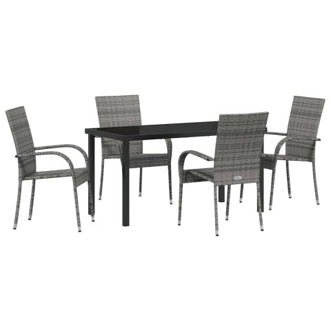 Zestaw do jadalni w ogrodzie 5 pcs Szary