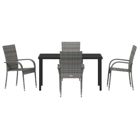 Zestaw do jadalni w ogrodzie 5 pcs Szary