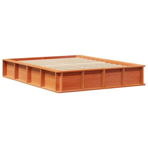 Ramka łóżka Woskowy Brąz 120 x 190 cm Lite drewno sosnowe