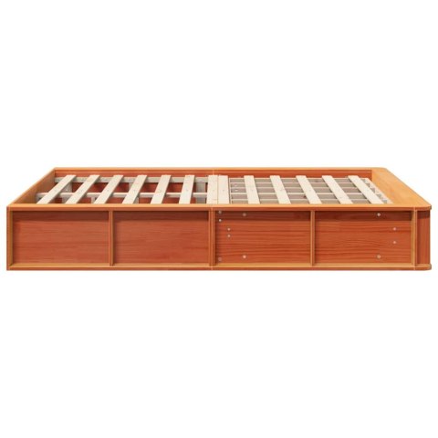 Ramka łóżka Woskowy Brąz 120 x 190 cm Lite drewno sosnowe