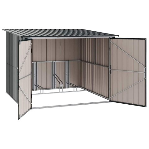 Shed na rower 3 pcs Antracyt 215 x 206 x 157 cm Metal