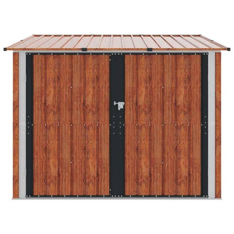 Shed na rower 3 pcs Brązowy 215 x 206 x 157 cm Metal