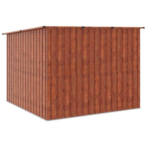 Shed na rower 3 pcs Brązowy 215 x 206 x 157 cm Metal