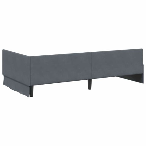 Rama Łóżka Narożnego z Materacem Inny 2 pcs Szary Aksamit