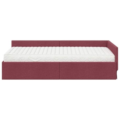 Rama Łóżka Narożnego z Materacem Inny 2 pcs Szary tkanina