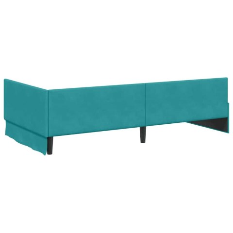 Rama Łóżka Narożnego z Materacem Inny 2 pcs Turkusowy Aksamit