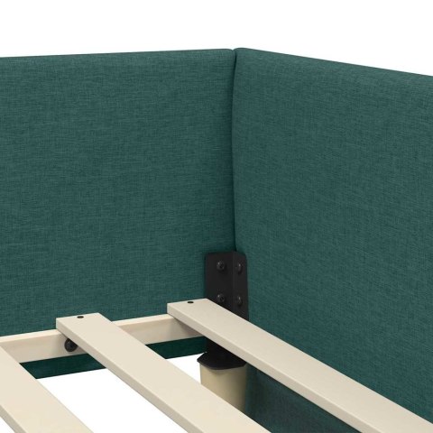 Rama Łóżka Narożnego z Materacem Inny 2 pcs Zielony tkanina