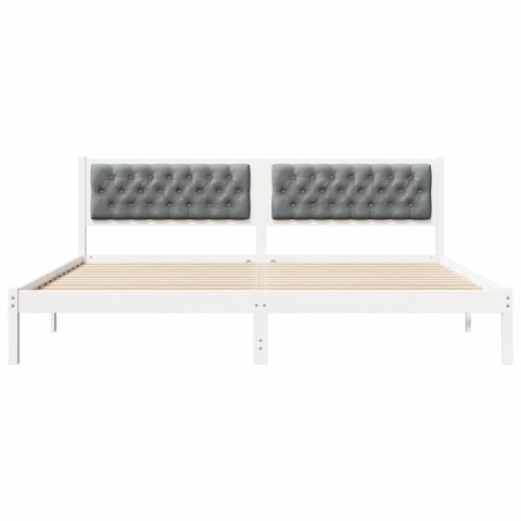 Ramka łóżka Jasnoszary 200 x 200 cm Lite drewno sosnowe