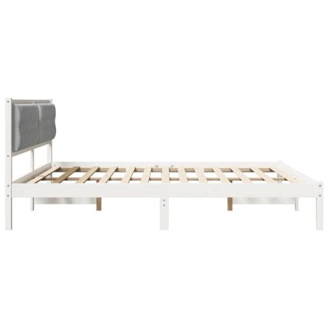 Ramka łóżka Jasnoszary 200 x 200 cm Lite drewno sosnowe