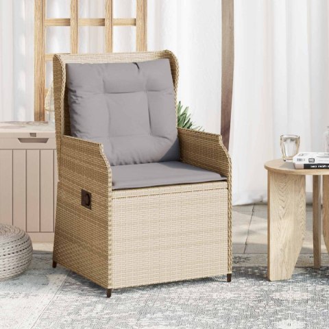 Ławka ogrodowa 2 pcs Beżowy polirattan