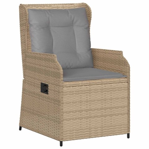 Ławka ogrodowa 2 pcs Beżowy polirattan