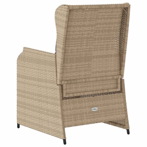 Ławka ogrodowa 2 pcs Beżowy polirattan