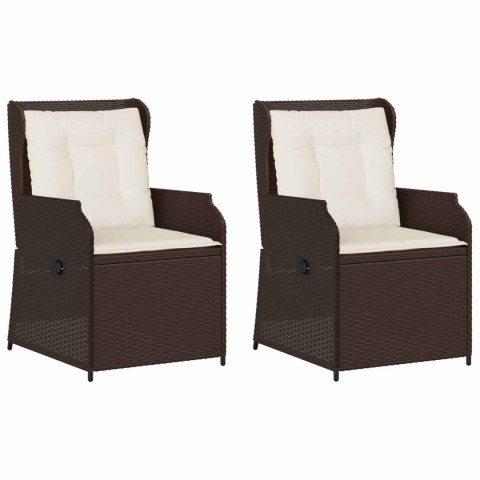 Ławka ogrodowa 2 pcs Brązowy polirattan