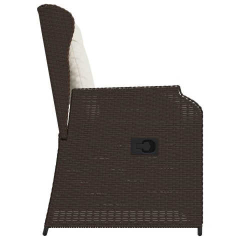 Ławka ogrodowa 2 pcs Brązowy polirattan