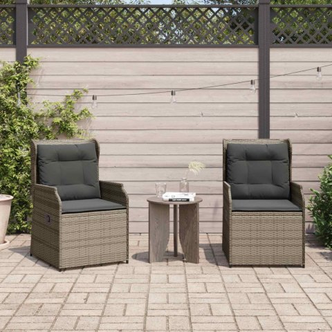 Ławka ogrodowa 2 pcs Szary polirattan